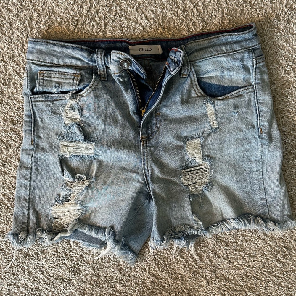 Light Denim Bermuda Jean Shorts